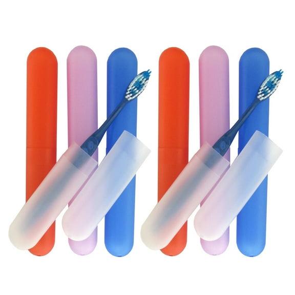 8 Toothbrush Holders Travel Case Camping Cover Tube Plastic Box Protect Portable