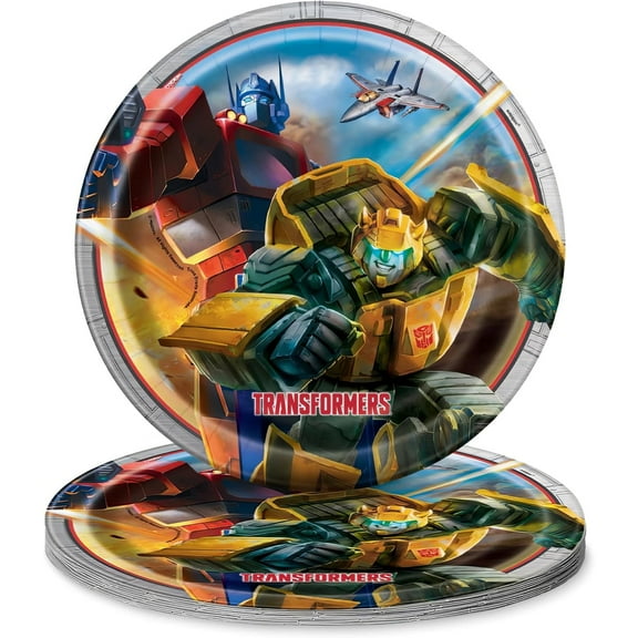8 Transformers Lunch Paper Plates 8.75 Inch