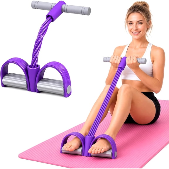 8-Tube Foot Pedal Resistance Band with Handles, Multifunction Pedal Pull Rope Exercise Band, for Abs, Arms, Waist, Legs & Full Body Training