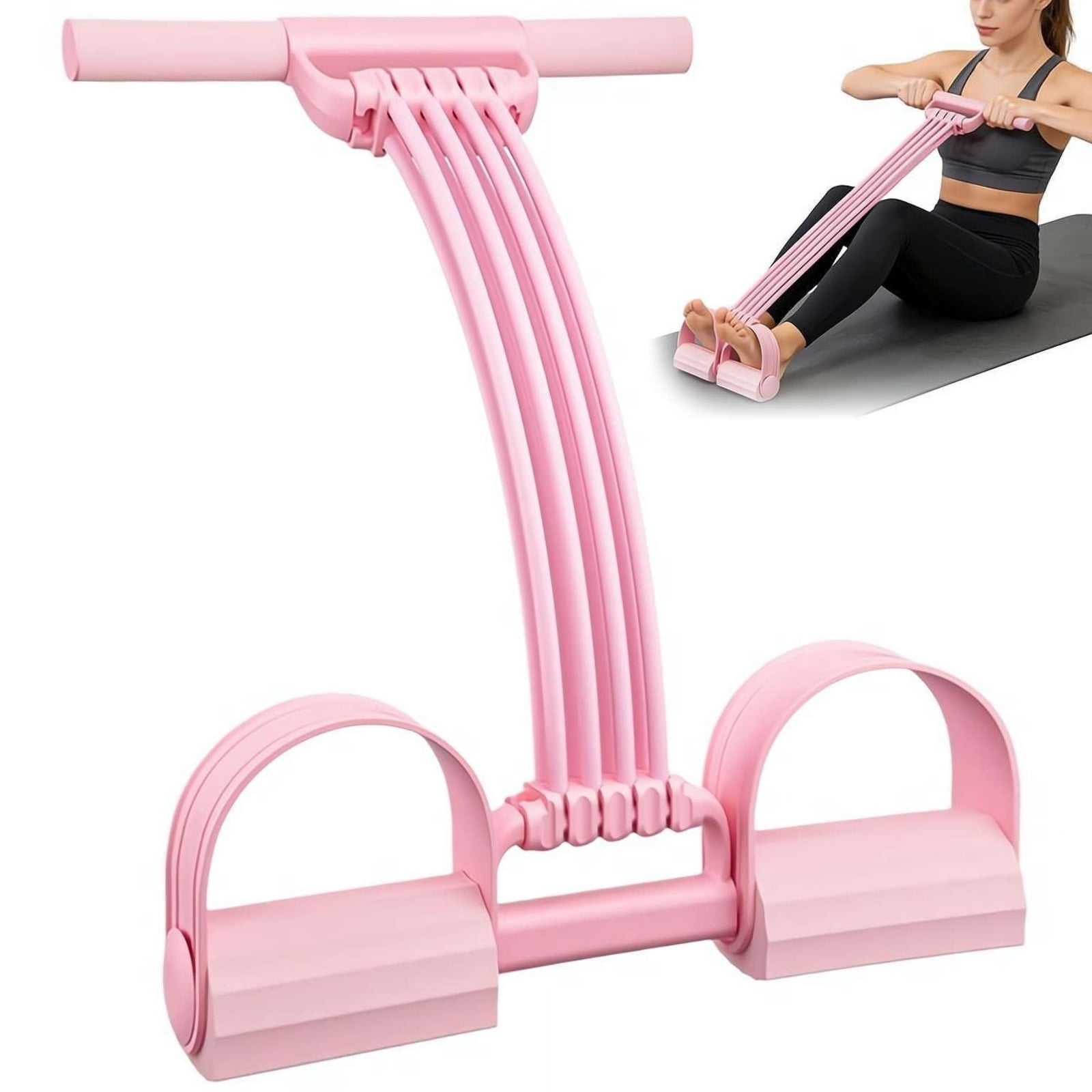 8 Tube Pedal Resistance Band for Home Gym, Pedal Resistance Bands with Handles, Premium Durable Construction, Full Body Workout Solution