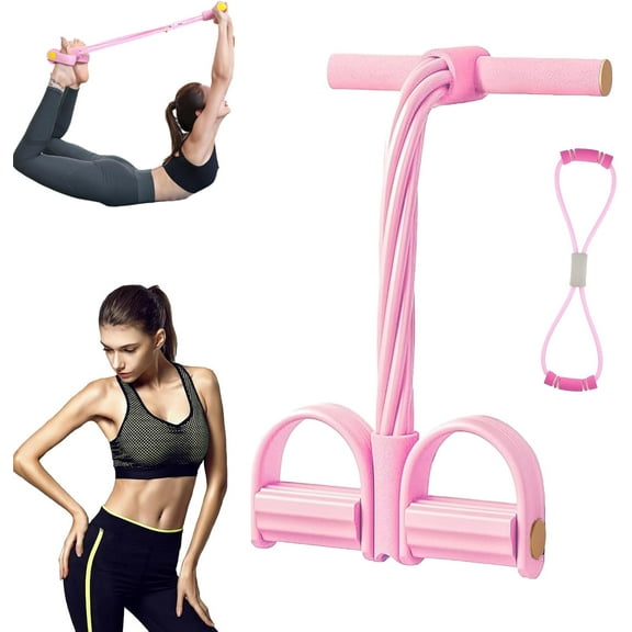 8 Tube Pedal Resistance Device, Detachable and Adjustable Pedal Resistance Device, 21 Fitness Resistance Bands, Stretching Workout Fitness Bands