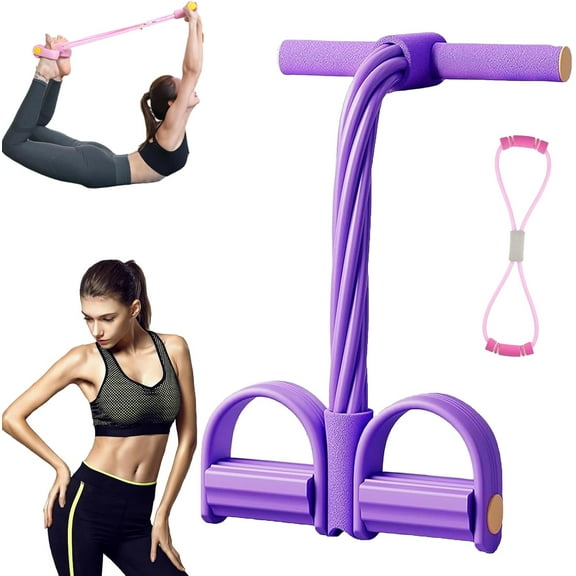 8 Tube Pedal Resistance Device, Detachable and Adjustable Pedal Resistance Device, 21 Fitness Resistance Bands, Stretching Workout Fitness Bands