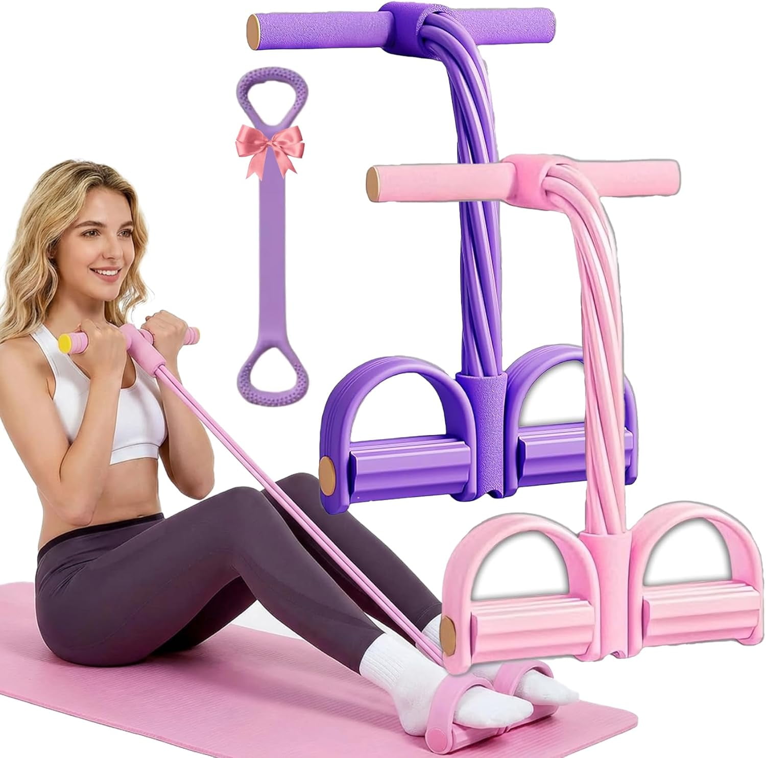 8 Tube Pedal Resistance Device - Fashion Puller Exercise - Walmart.com