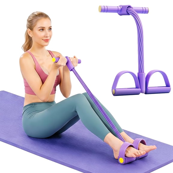 8 Tube Pedal Resistance Device Heavy Duty Pull Up Assist Resistance Band Multi Function Strength Trainer for Arms Legs Core Home Gym Workout