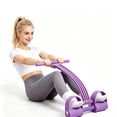 thumbnail image 1 of 8-Tube Resistance Bands with Handles & Foot Pedals, Adjustable Tension Fitness Equipment for Full-Body Workout, Legs Arms Abs Training, Pink, 1 of 6