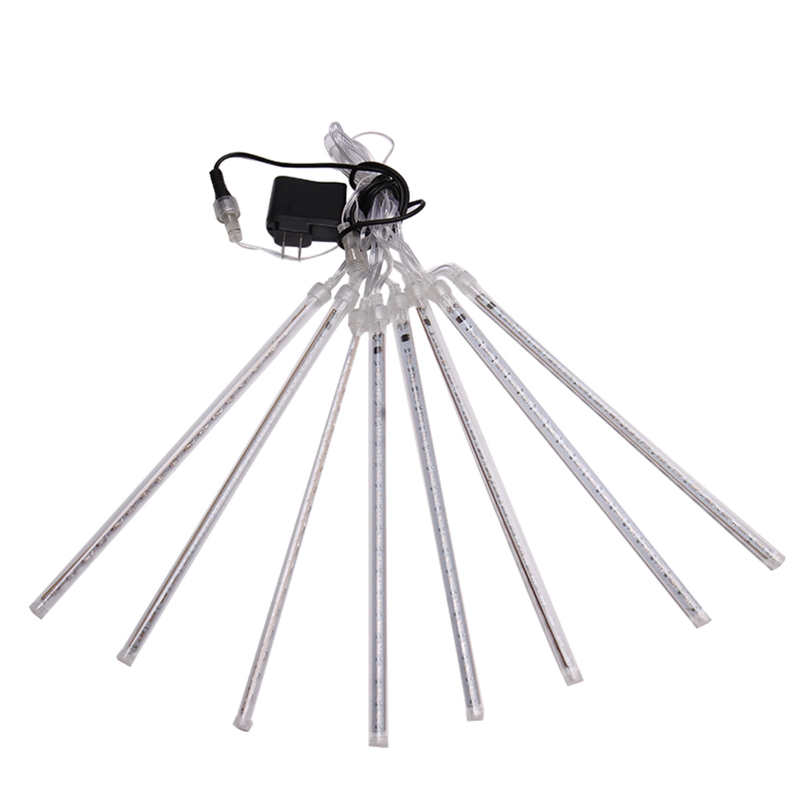 8 Tubes Meteor Shower Icicle Lights 144 Led Raindrop Lights Cascading