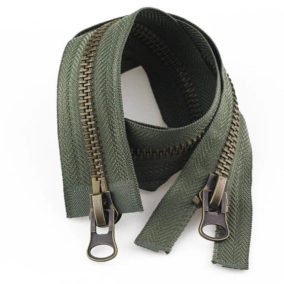 8#Two-Way Zip 70-120cm Metal Zipper Double Slider Open End Two Way Zip for Coat Jacket Tent Repair Kits DIY Clothes Sewing Accessories