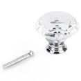 thumbnail image 1 of 8 Uds. Perillas De Puerta De Vidrio De 40mm, Perillas De Puerta Con Corte De Diamante De Cristal Para Cajones, Cajones De Tocador Y Gabinete De Baño De Cocina Y Oficina, 1 of 8