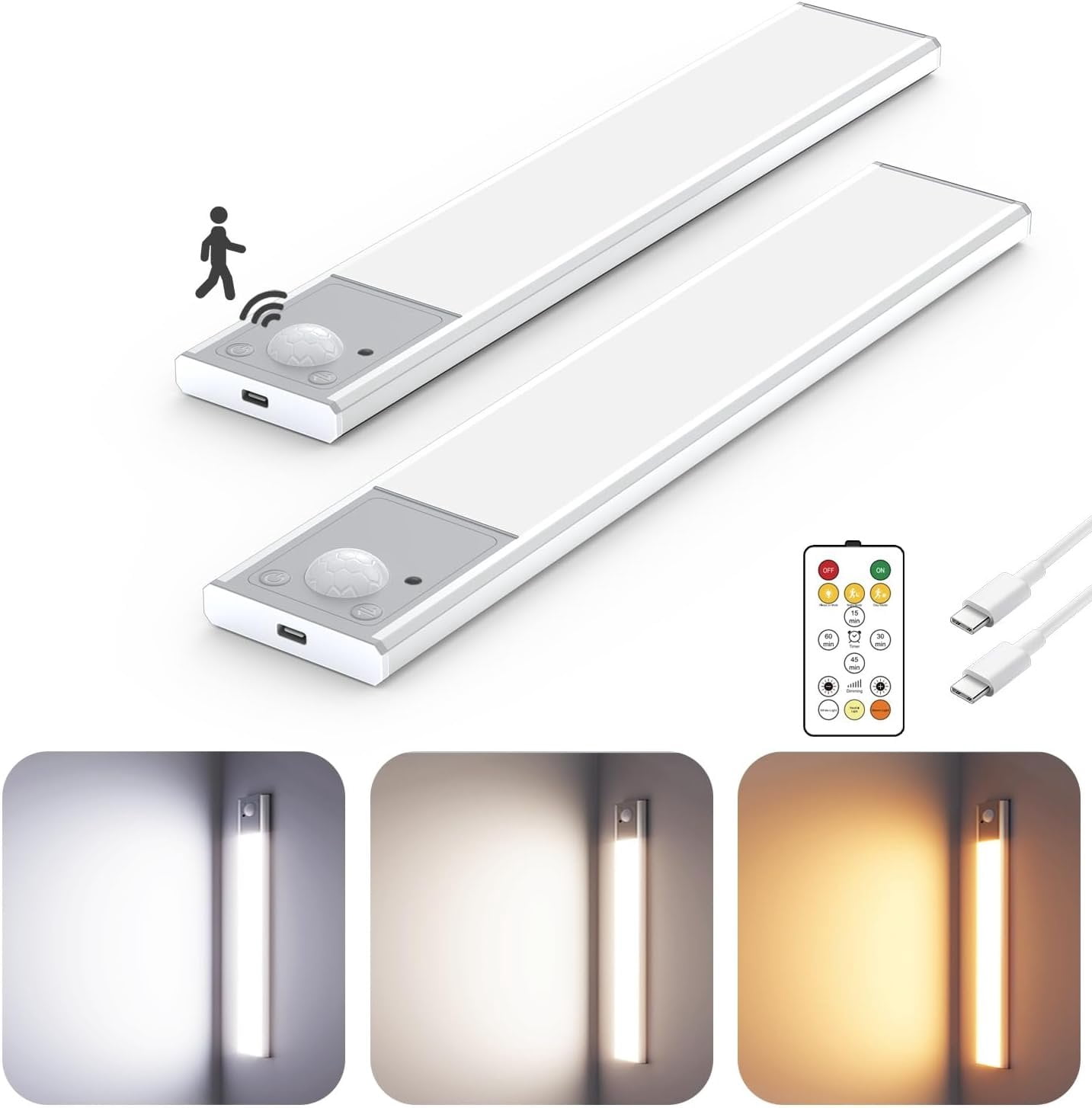 8" Ultra-Thin Under Cabinet Lighting , Alloy Under Counter Lights for ...