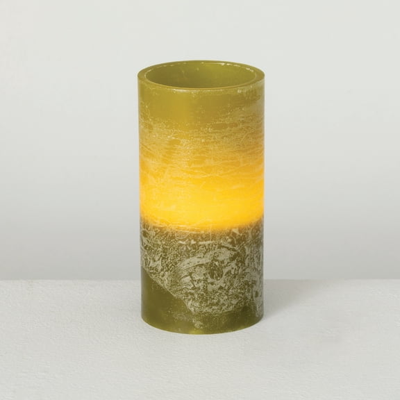 8" Vance Kitira Moss Timber LED Glow Candle