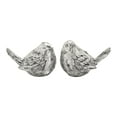 thumbnail image 1 of 8"W, 6"H Silver Polystone Bird Sculpture, by DecMode (2 Count), 1 of 9