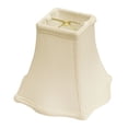 thumbnail image 1 of Slant Fancy Square Softback Lampshade with Bulb Clip, White, 1 of 5