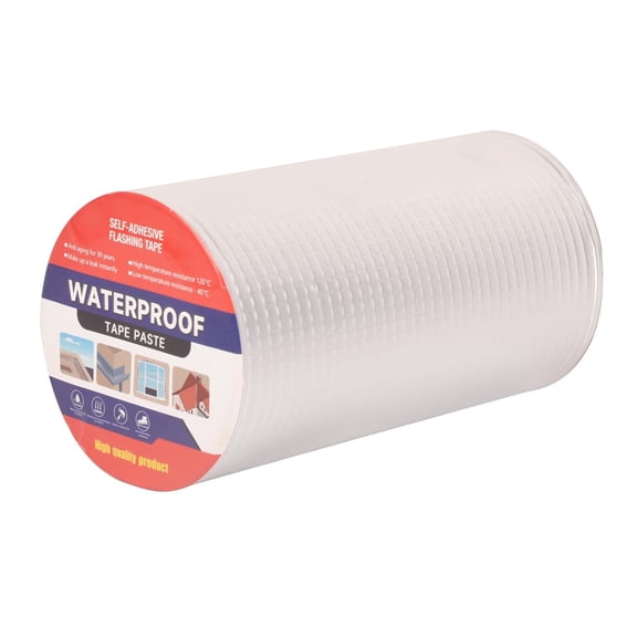 8" W X 16.4'L Waterproof Tape for Leaks Aluminum Butyl Tape with Adhesive for RV Repair, Glass Repairs, Air Mattress Patch, Window Caulking, Boat Sealing, Roof Patching