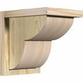 thumbnail image 1 of 8"W x 10"D x 10"H Crestline Rough Sawn Corbel w/Backplate, Douglas Fir, 1 of 9
