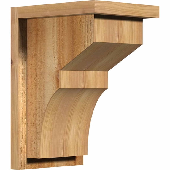8"W x 10"D x 14"H Monterey Rough Sawn Corbel w/Backplate, Western Red Cedar