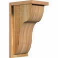 thumbnail image 1 of 8"W x 10"D x 18"H Carmel Rough Sawn Corbel w/Backplate, Western Red Cedar, 1 of 9