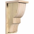 thumbnail image 1 of 8"W x 10"D x 18"H Ridgewood Rough Sawn Corbel w/Backplate, Douglas Fir, 1 of 9