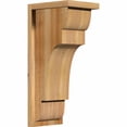 thumbnail image 1 of 8"W x 10"D x 22"H New Brighton Rough Sawn Corbel w/Backplate, Western Red Cedar, 1 of 9