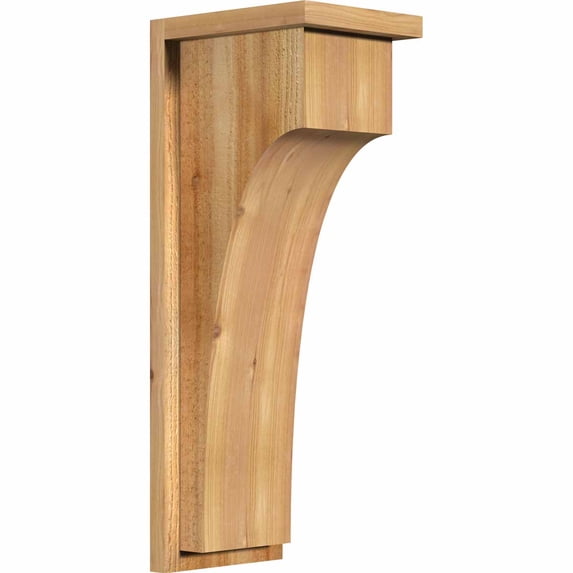 8"W x 10"D x 26"H Huntington Rough Sawn Corbel w/Backplate, Western Red Cedar