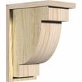 thumbnail image 1 of 8"W x 12"D x 16"H Alpine Rough Sawn Corbel w/Backplate, Douglas Fir, 1 of 9
