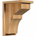 thumbnail image 1 of 8"W x 12"D x 16"H Monterey Rough Sawn Corbel w/Backplate, Western Red Cedar, 1 of 9
