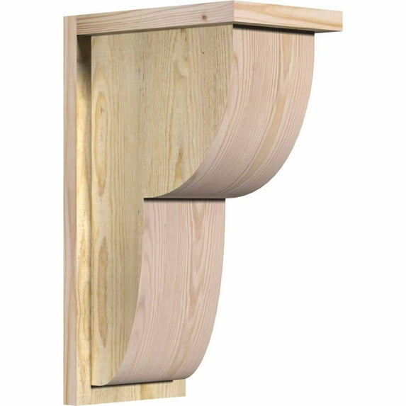 8"W x 12"D x 20"H Crestline Rough Sawn Corbel w/Backplate, Douglas Fir