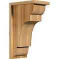 thumbnail image 1 of 8"W x 12"D x 20"H New Brighton Rough Sawn Corbel w/Backplate, Western Red Cedar, 1 of 9