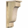 thumbnail image 1 of 8"W x 12"D x 24"H Newport Rough Sawn Corbel w/Backplate, Douglas Fir, 1 of 9