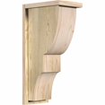 thumbnail image 1 of 8"W x 12"D x 24"H Ridgewood Rough Sawn Corbel w/Backplate, Douglas Fir, 1 of 9