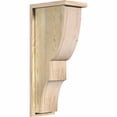 thumbnail image 1 of 8"W x 12"D x 28"H Ridgewood Rough Sawn Corbel w/Backplate, Douglas Fir, 1 of 9