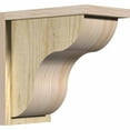 thumbnail image 1 of 8"W x 14"D x 14"H Carmel Rough Sawn Corbel w/Backplate, Douglas Fir, 1 of 9