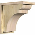 thumbnail image 1 of 8"W x 14"D x 14"H Yorktown Rough Sawn Corbel w/Backplate, Douglas Fir, 1 of 9