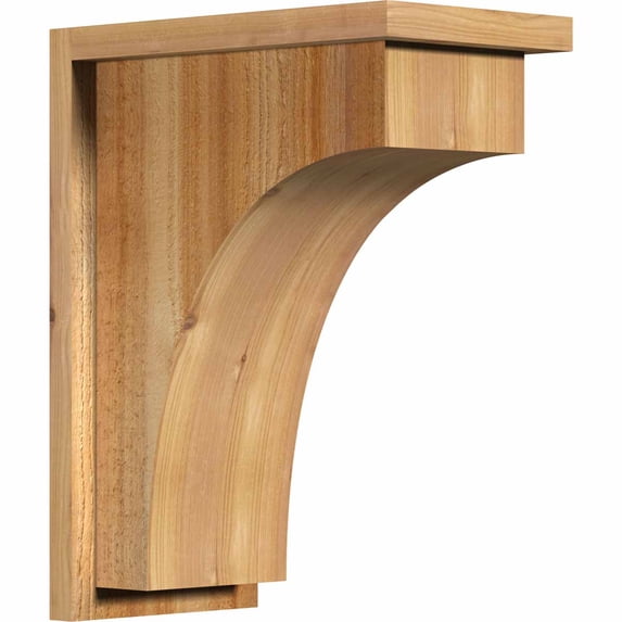 8"W x 14"D x 18"H Huntington Rough Sawn Corbel w/Backplate, Western Red Cedar