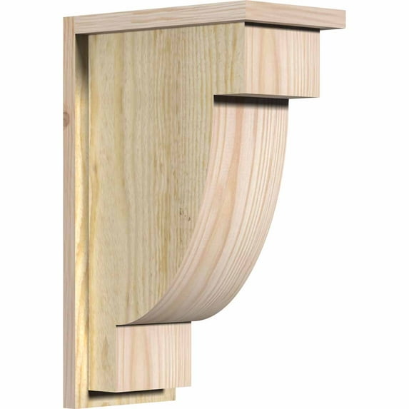 8"W x 14"D x 22"H Alpine Rough Sawn Corbel w/Backplate, Douglas Fir
