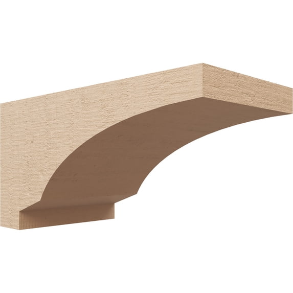 8"W x 16"D x 8"H Wide Moab Rough Cedar Woodgrain TimberThane Corbel, Primed Tan