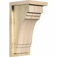 thumbnail image 1 of 8"W x 8"D x 16"H Pescadero Rough Sawn Corbel w/Backplate, Douglas Fir, 1 of 9