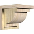 thumbnail image 1 of 8"W x 8"D x 8"H Alpine Rough Sawn Corbel w/Backplate, Douglas Fir, 1 of 9