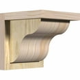 thumbnail image 1 of 8"W x 8"D x 8"H Carmel Rough Sawn Corbel w/Backplate, Douglas Fir, 1 of 9