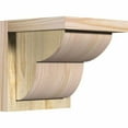 thumbnail image 1 of 8"W x 8"D x 8"H Crestline Rough Sawn Corbel w/Backplate, Douglas Fir, 1 of 9