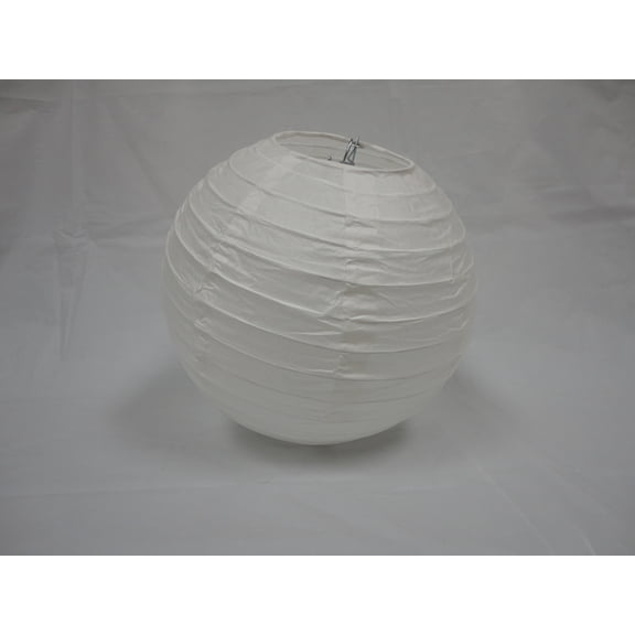 8" WHITE CHINESE PAPER LANTERNS 10 COUNTS