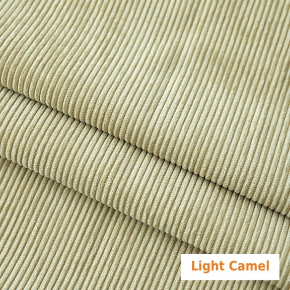 8 Wale Corduroy Fabric by The Yard, Non-Stretch Wide Wale Corduroy Cloth for Jackets, Pants, Shirts, Upholstery, Plush Toys and DIY Crafts