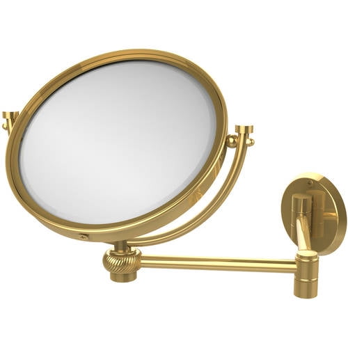 8" Wall-Mounted Extending Make-Up Mirror, 2x Magnification with Twist Accent (Build to Order)