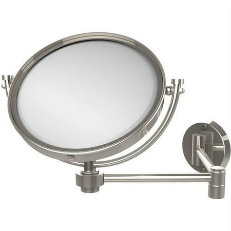 8" Wall-Mounted Extending Make-Up Mirror, 4x Magnification (Build to Order)