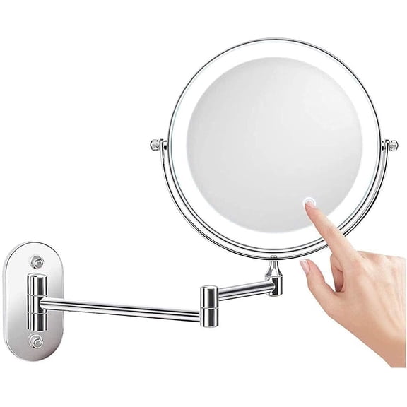 8" Wall Mounted Makeup Mirror 10x Wall Makeup Vanity Mirror Double Sided,Shaving Makeup