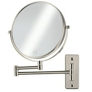 8" Wall Mounted Makeup Mirror, 1x/10x Magnifying Mirror with Double Sided, Vanity Makeup Mirror for Bathroom, Brush Nickel