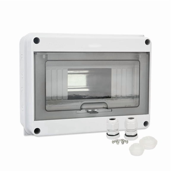 8 Way Circuit Breaker MCB Distribution Protection Box with DIN Rail, IP65 Waterproof,for Indoor and Outdoor
