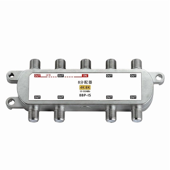 8 Way Satellite Splitter 4K 8K 10-3224MHz TV Cable Signal Mixer Power Divider Combiner for Satellite/Cable TV