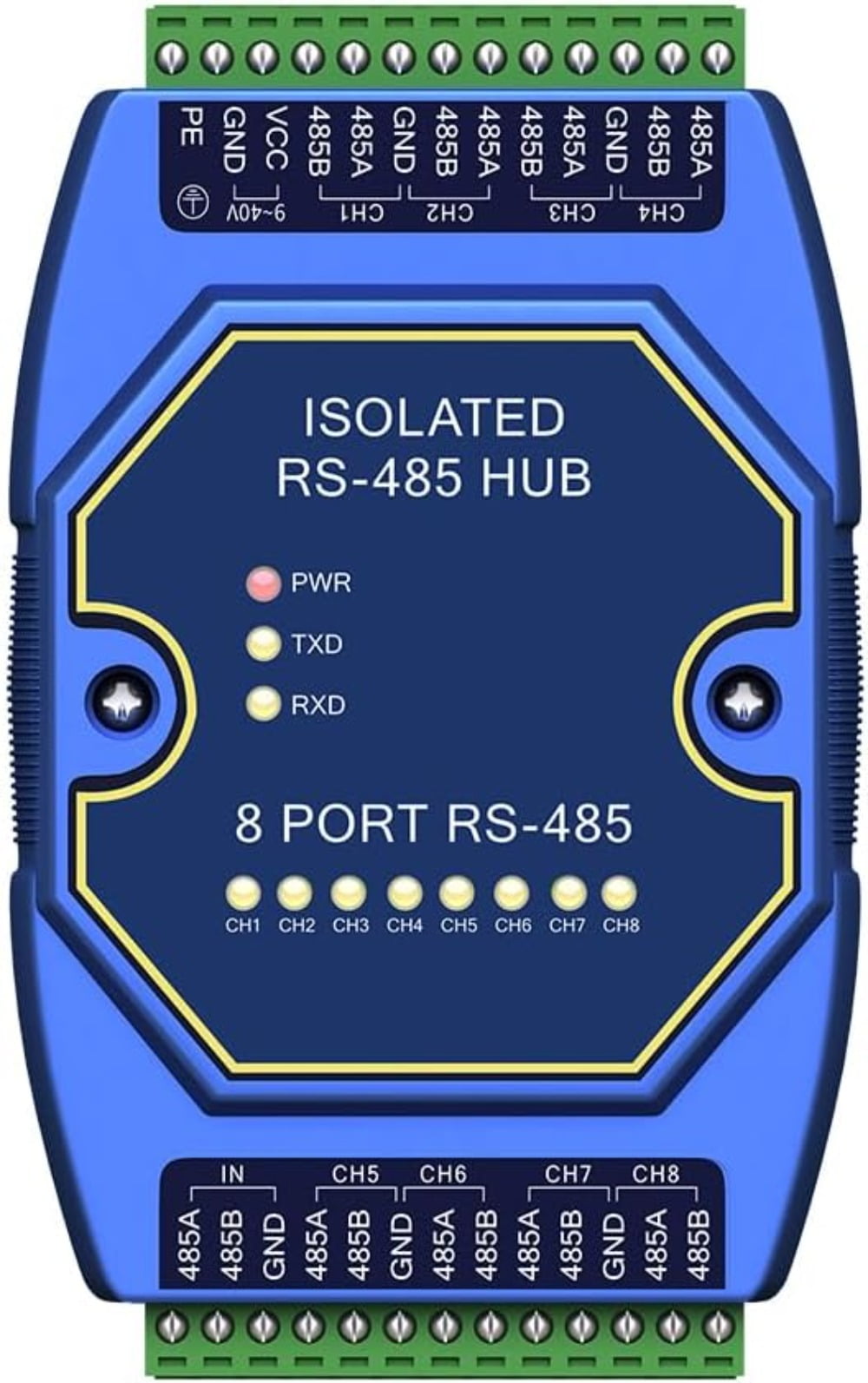 8 Ways RS485 Repeater Industrial Grade E810-R18 Power Signal Isolation ...
