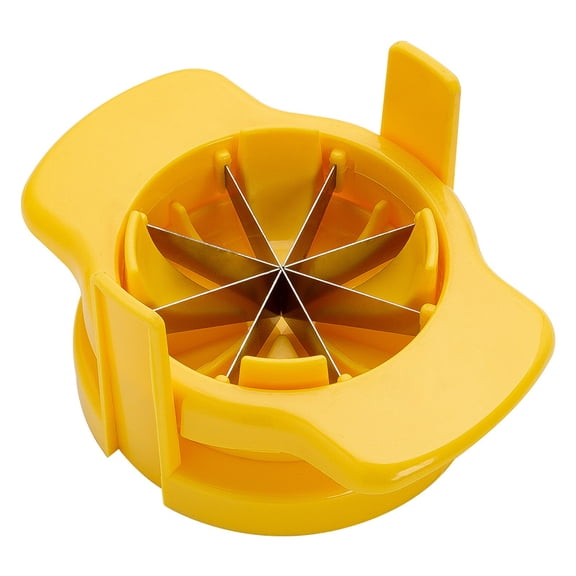 8-Wedge Lemon Slicer, Yellow, Stainless Steel, Apple Separator Orange Cutter Apple cutter, Food Lemon Splitter Lime Slicer