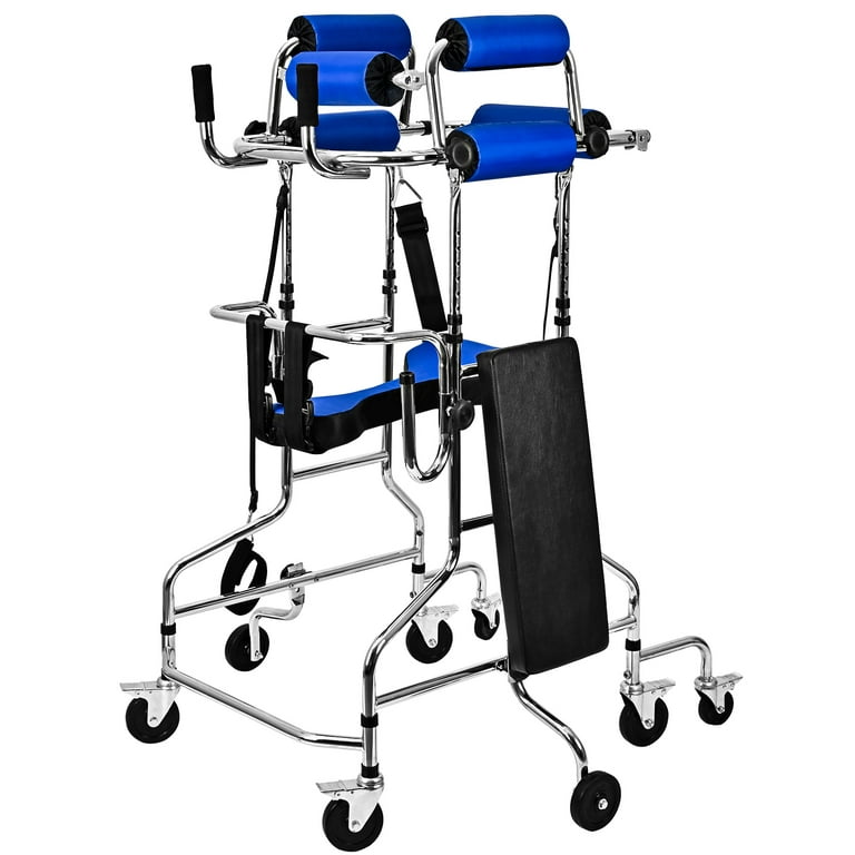 8 Wheels Walkers for Seniors, Adult Standing Walking Aid for Lower Limb  Training & Assist, Fit for People of 58-71in, for The Elderly, Disabled